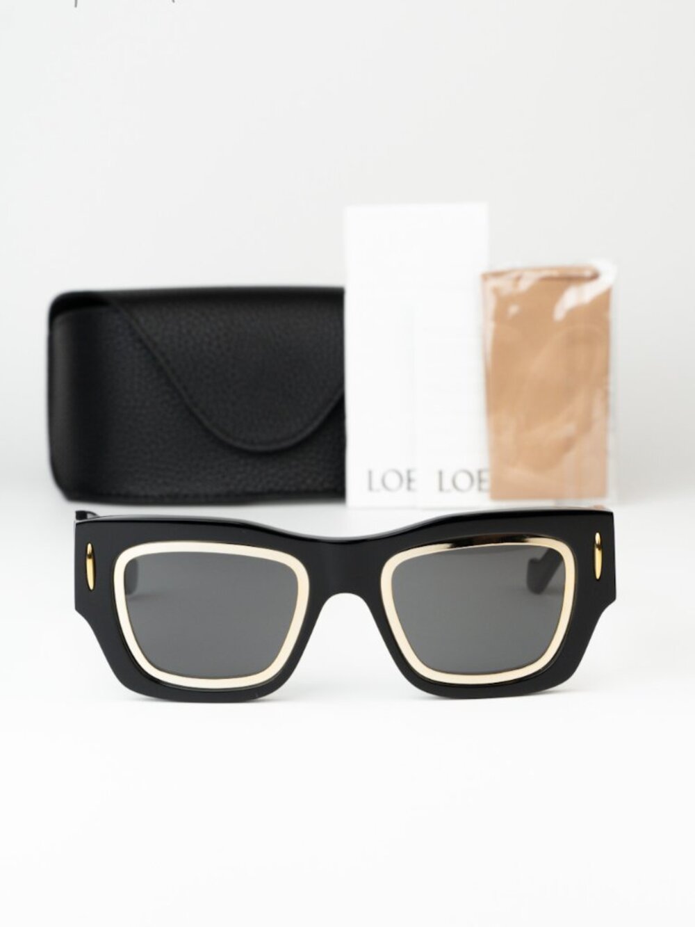 Loewe Men Sunglasses Black Square LW40168I 01A NEW AUTHENTIC